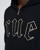 Heavy Rue Waffle Zip Hoodie Black