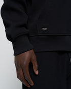 Heavy Rue Waffle Zip Hoodie Black